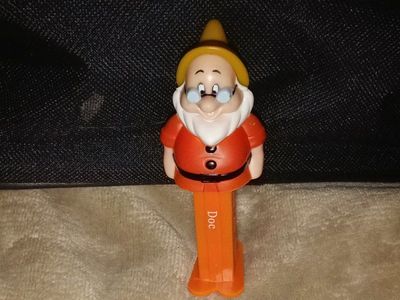 Doc Snow White and the Seven Dwarfs PEZ Dispenser - Disney Collection, Orange Stem