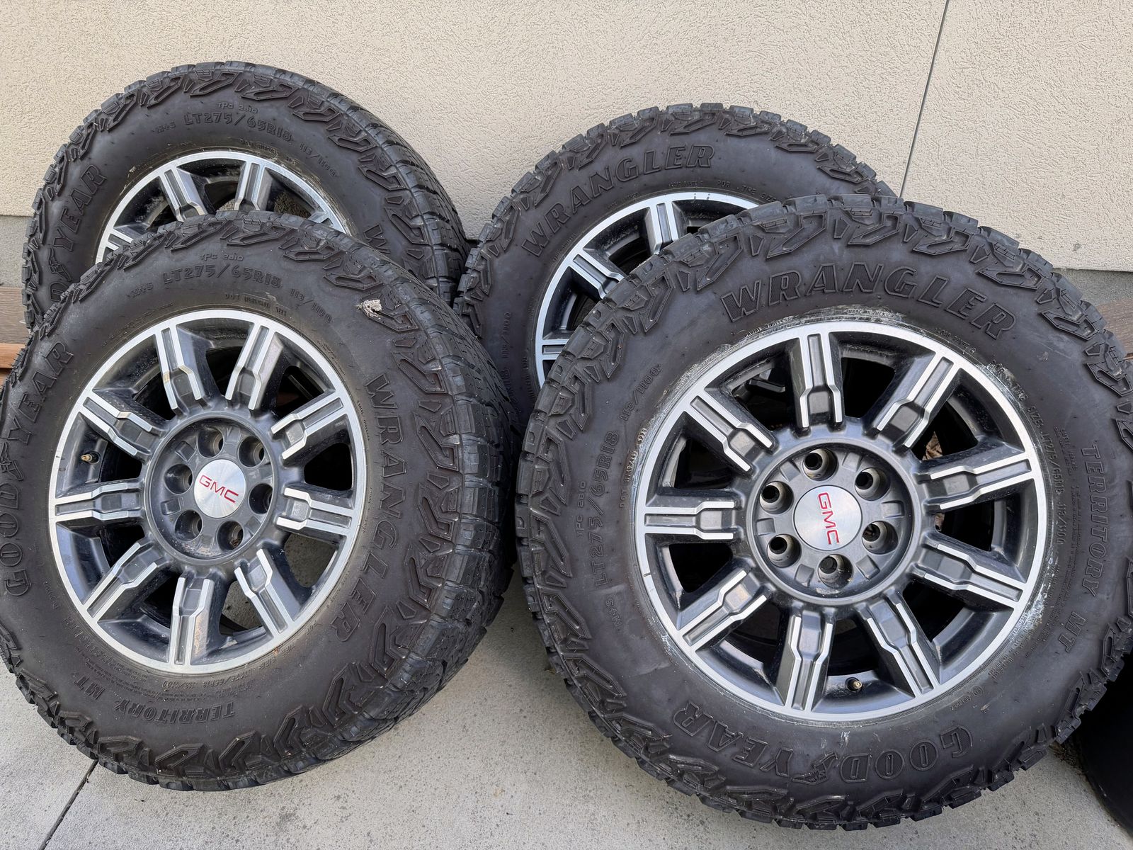 1999 - 2026 GMC 1500 Wheel Rim LT275/65R18 Goodyear Wrangler Territory MT 6x139.7 Chevy Chevrolet