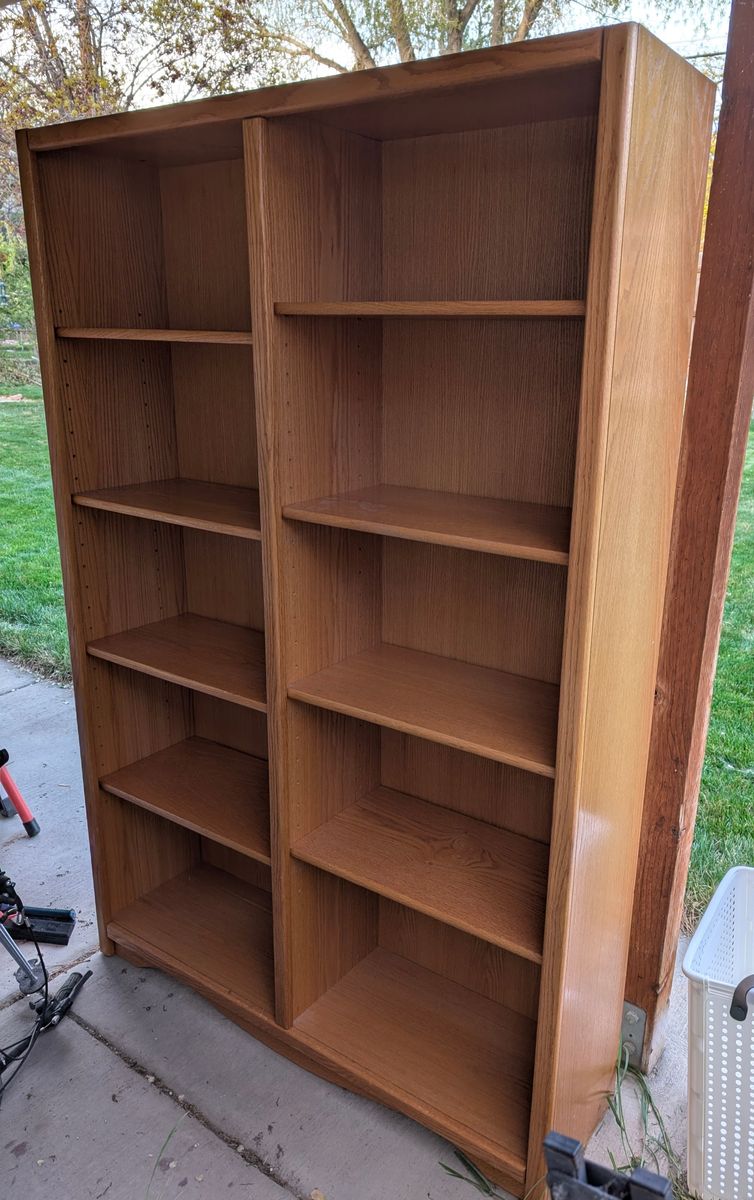 Nice oak colored bookcase