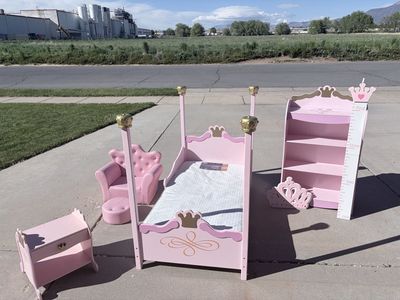 7 Piece Toddler Princess Bedroom Set
