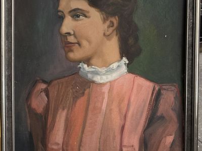 Original Framed Oil Painting Portrait of a Woman by Stepanik Vienna 1946