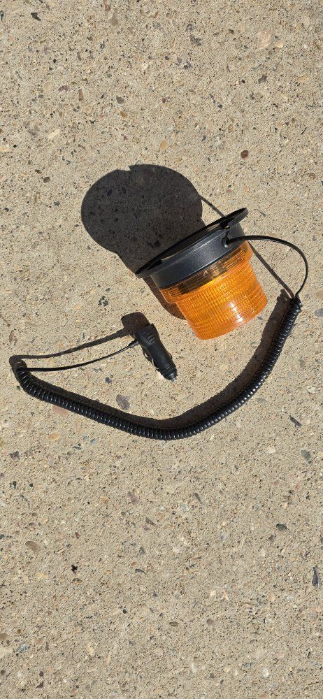 Amber Emergency Strobe Light, Magnetic Mount, 12V DC Plug, Hazard Warning Beacon