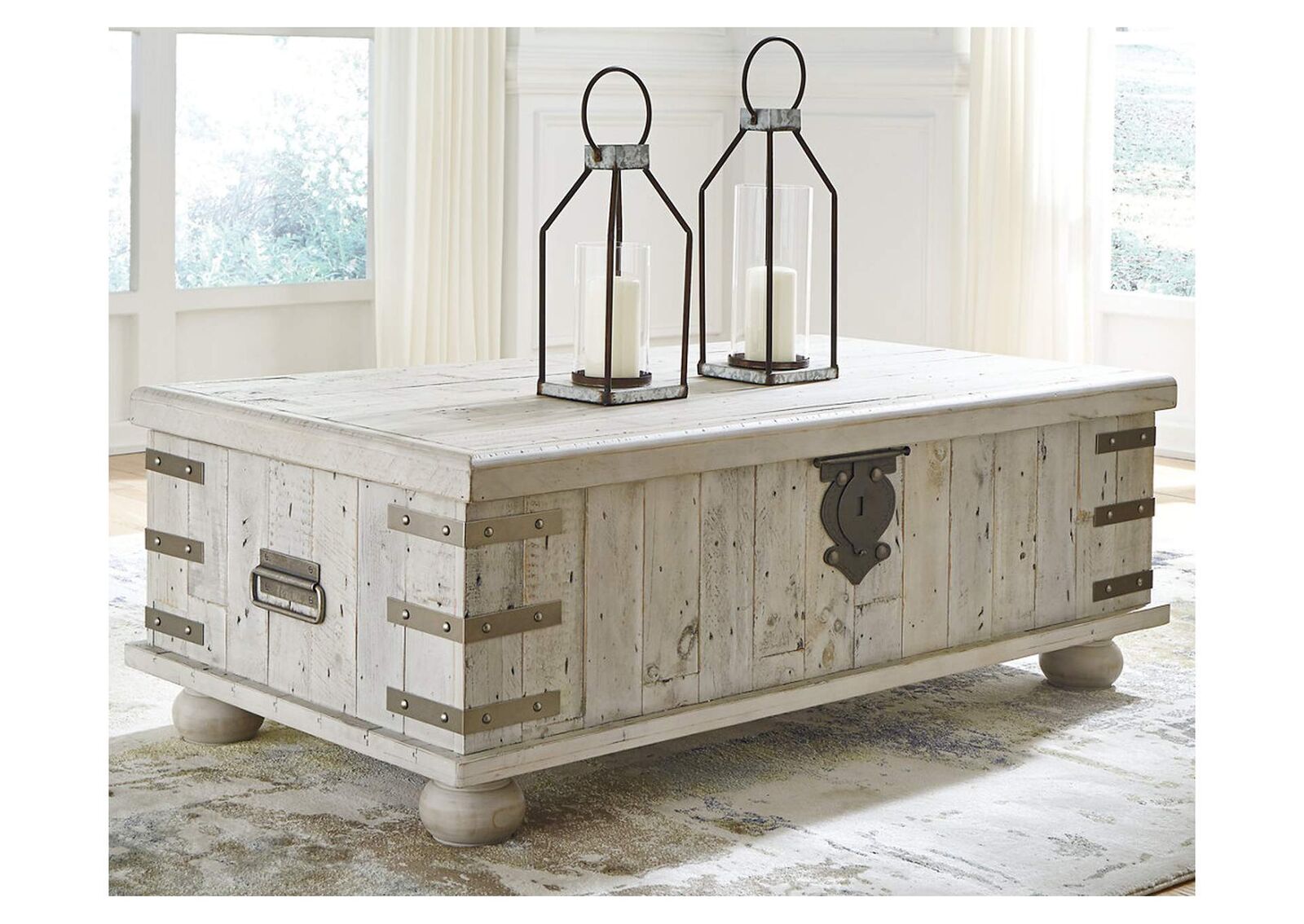 Carynhurst Coffee Table with Lift Top - Living Room Furniture Accent Piece - Action Home Furniture