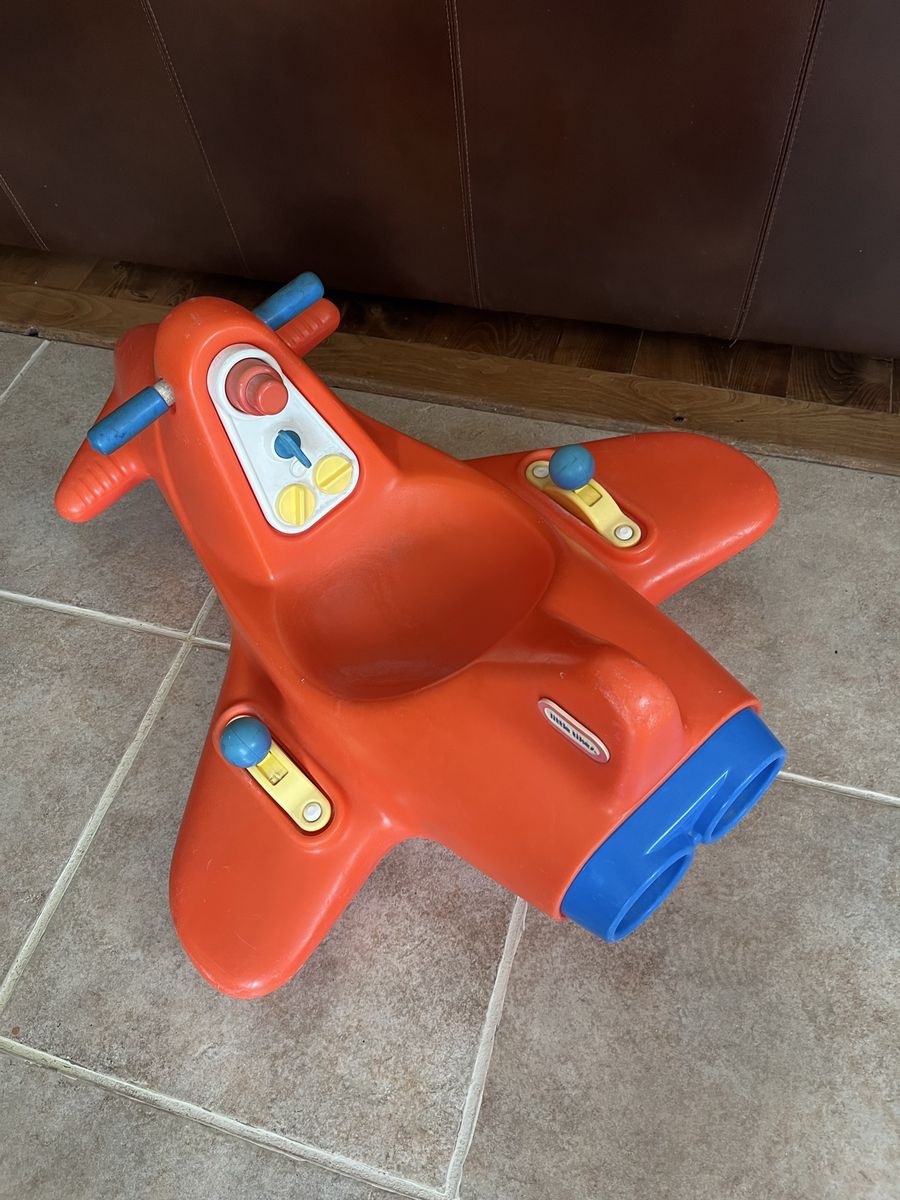 Old vintage Little Tikes Airplane kids rocker toy.