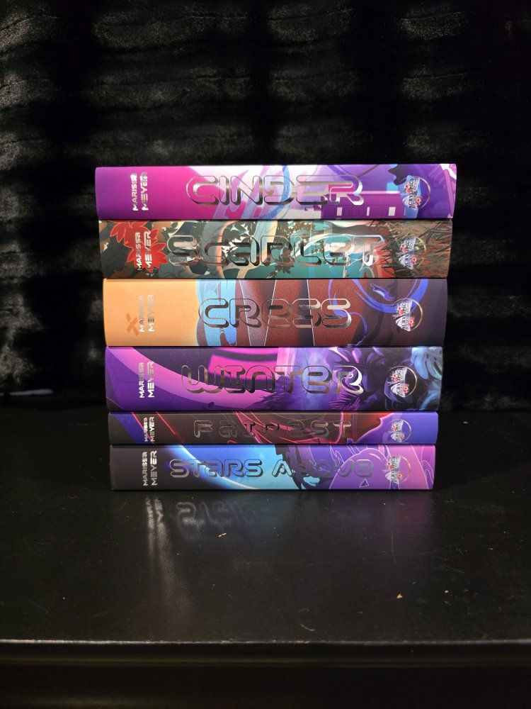 Marissa Meyer The Lunar Chronicles Acrylipics Book Set - Cinder, Scarlet, Cress, Winter, Fairest, Stars Above