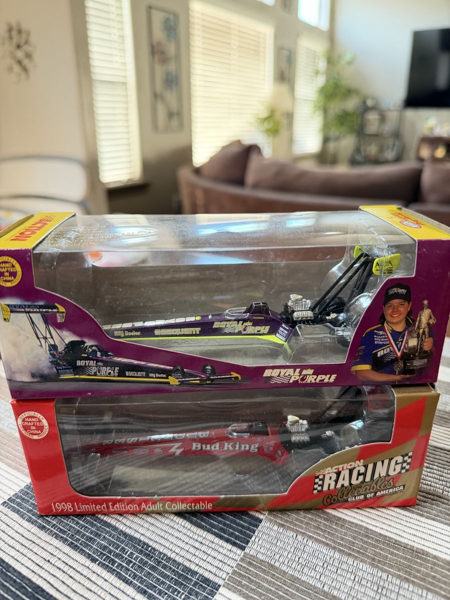 RCCA NHRA Top Fuel Dragster Lot - Cristen Powell Royal Purple & Kenny Bernstein Budweiser 1998. Limited production