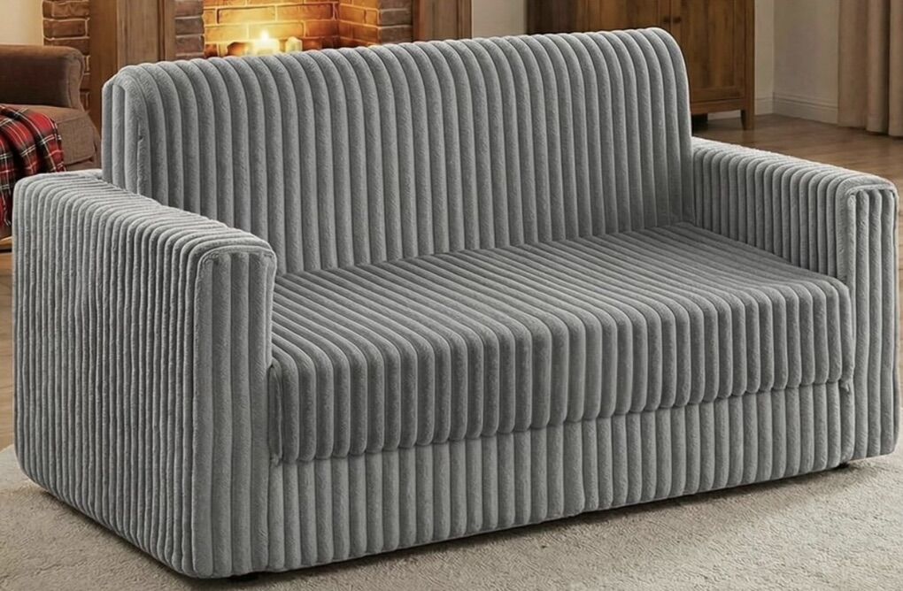 HABUTWAY 2-in-1 Folding Sofa Bed Light Grey New