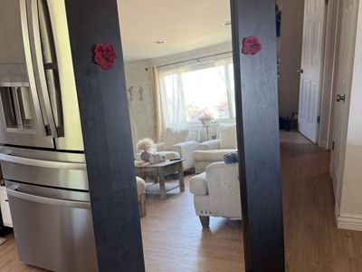 Large Black Wooden Floor Mirror