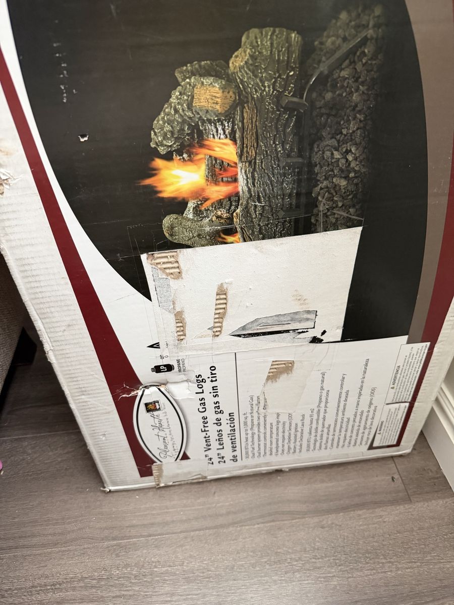 Pleasant Hearth 24" Vent-Free Dual Fuel Gas Logs (Propane/Natural Gas) - Heats up to 1,000 sq ft
