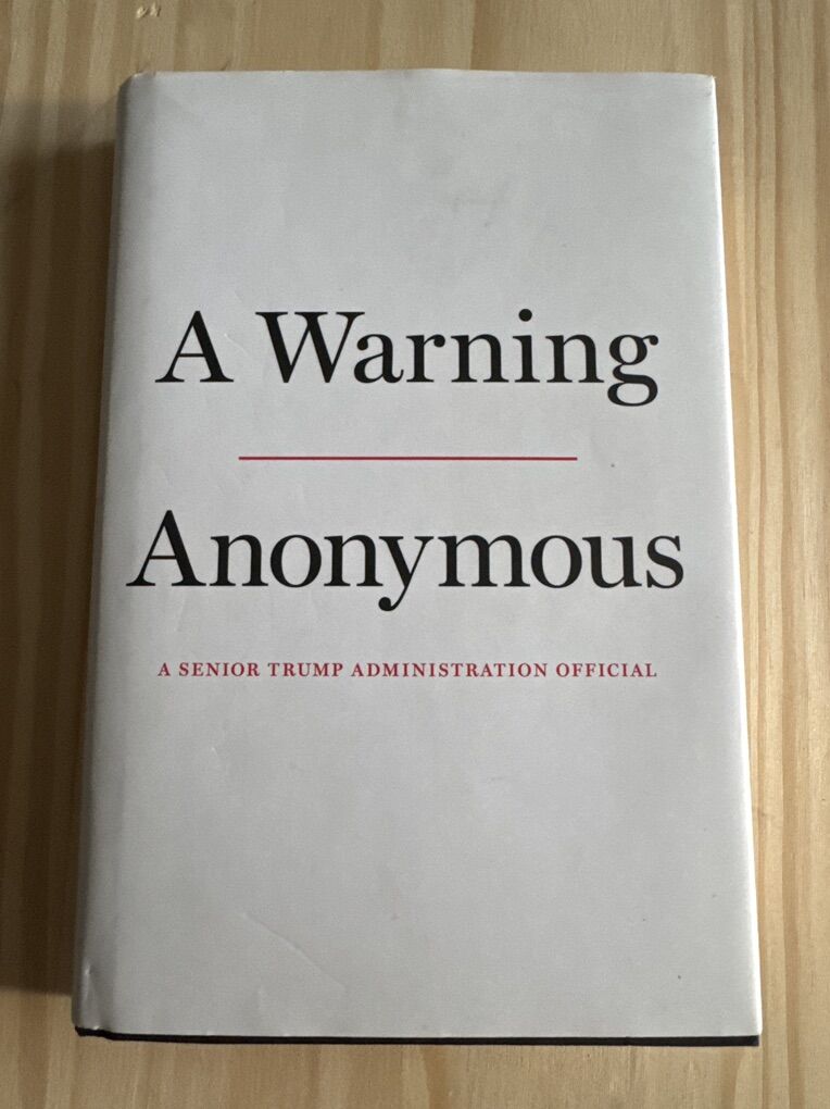 A WARNING BY ANONYMOUS HARDCOVER BRAND NEW