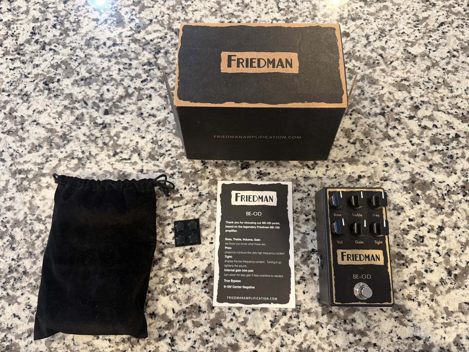 Friedman BE-OD Overdrive Guitar Pedal