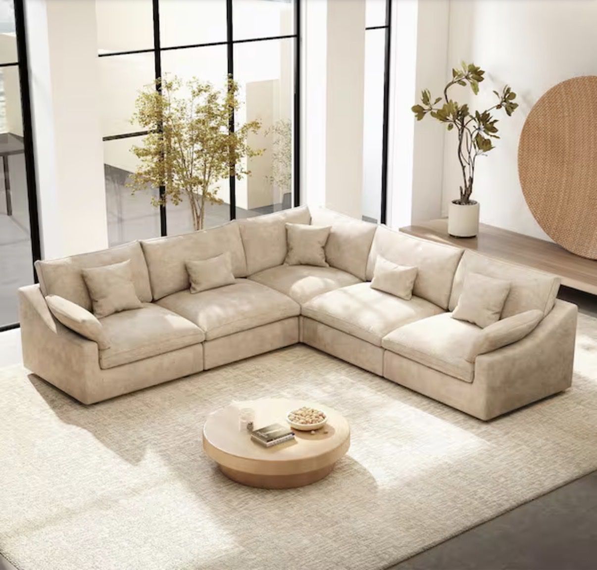 CLOUD COUCH Khaki Brand New Modular Sectional Sofa – Save $400+!