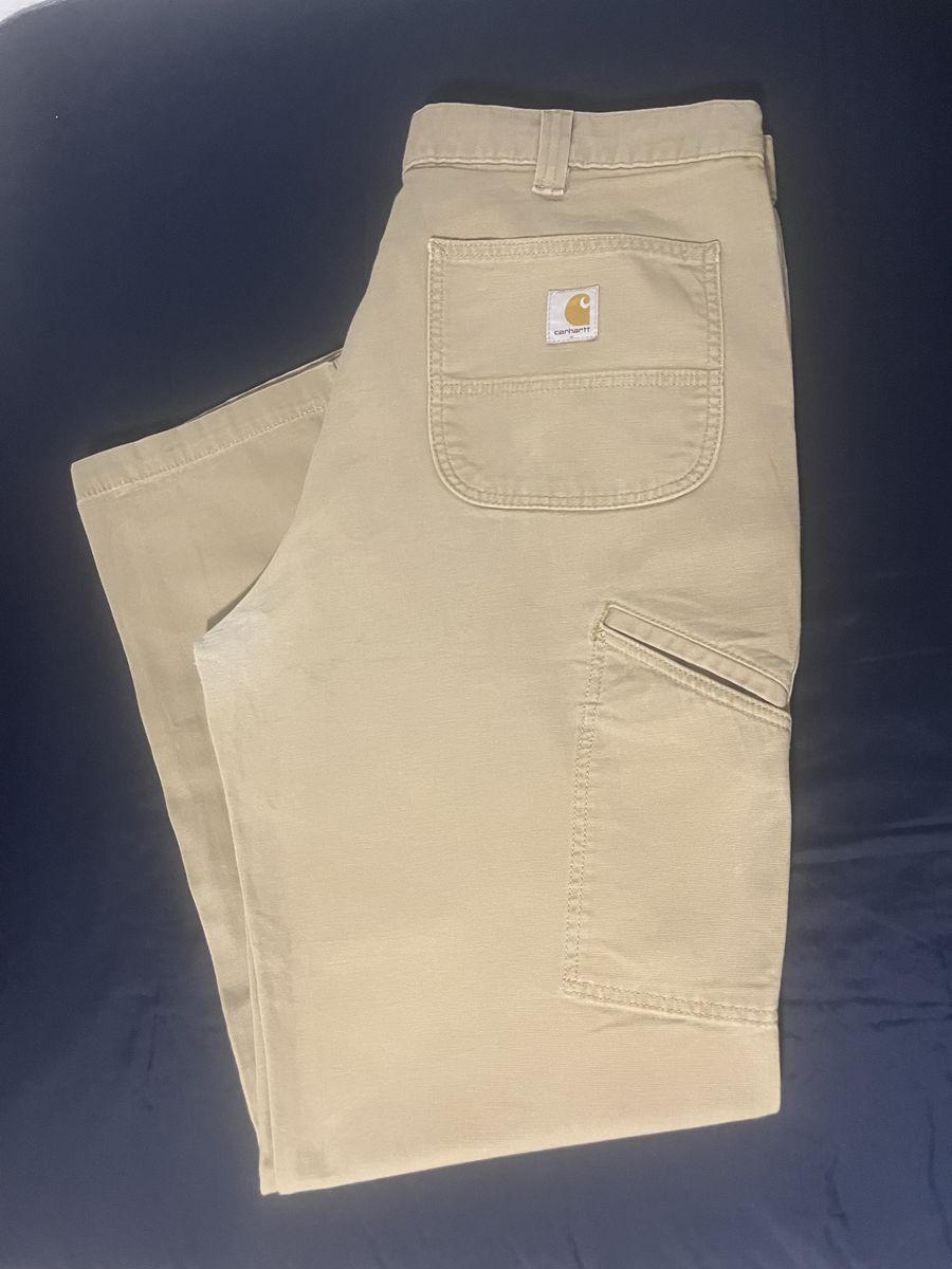 Carhartt Men's Relaxed Fit Canvas Work Pants Tan Size 38x34
