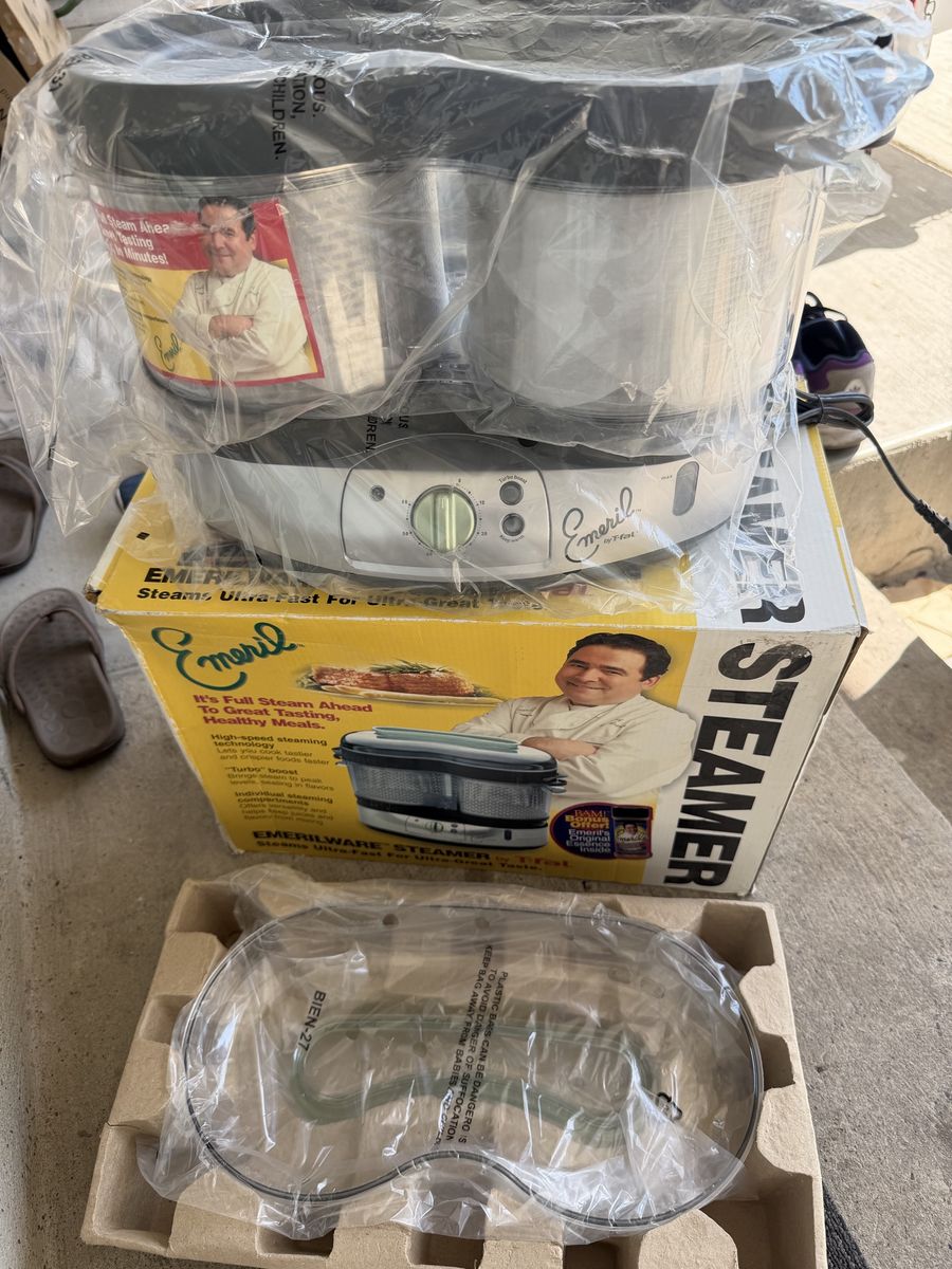 Emeril Lagasse Emerilware Steamer Ultra-Fast Cooker 3-Tier Food Steamer New in Box