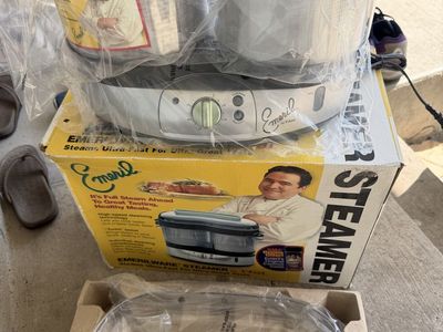 Emeril Lagasse Emerilware Steamer Ultra-Fast Cooker 3-Tier Food Steamer New in Box