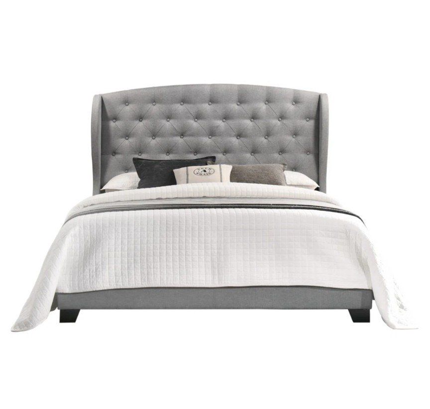 2 Upholstered Wingback Bed Frames (Open & Unopen)