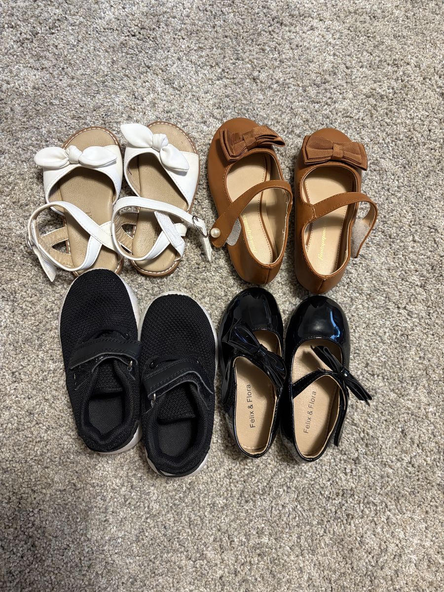 Toddler shoes size  6 and 7, 4 pairs