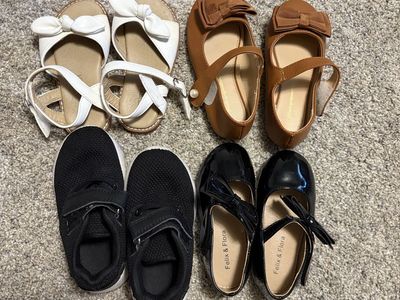 Toddler shoes size 6 and 7, 4 pairs
