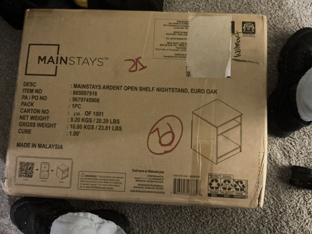 Mainstays Ardent Nightstand – Euro Oak 