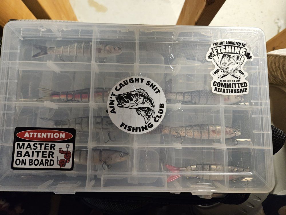 Assorted Fishing Lures & Swimbaits Set with Tackle Boxes