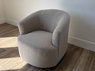 Mainstays Boucle Swivel Accent Chair, Taupe