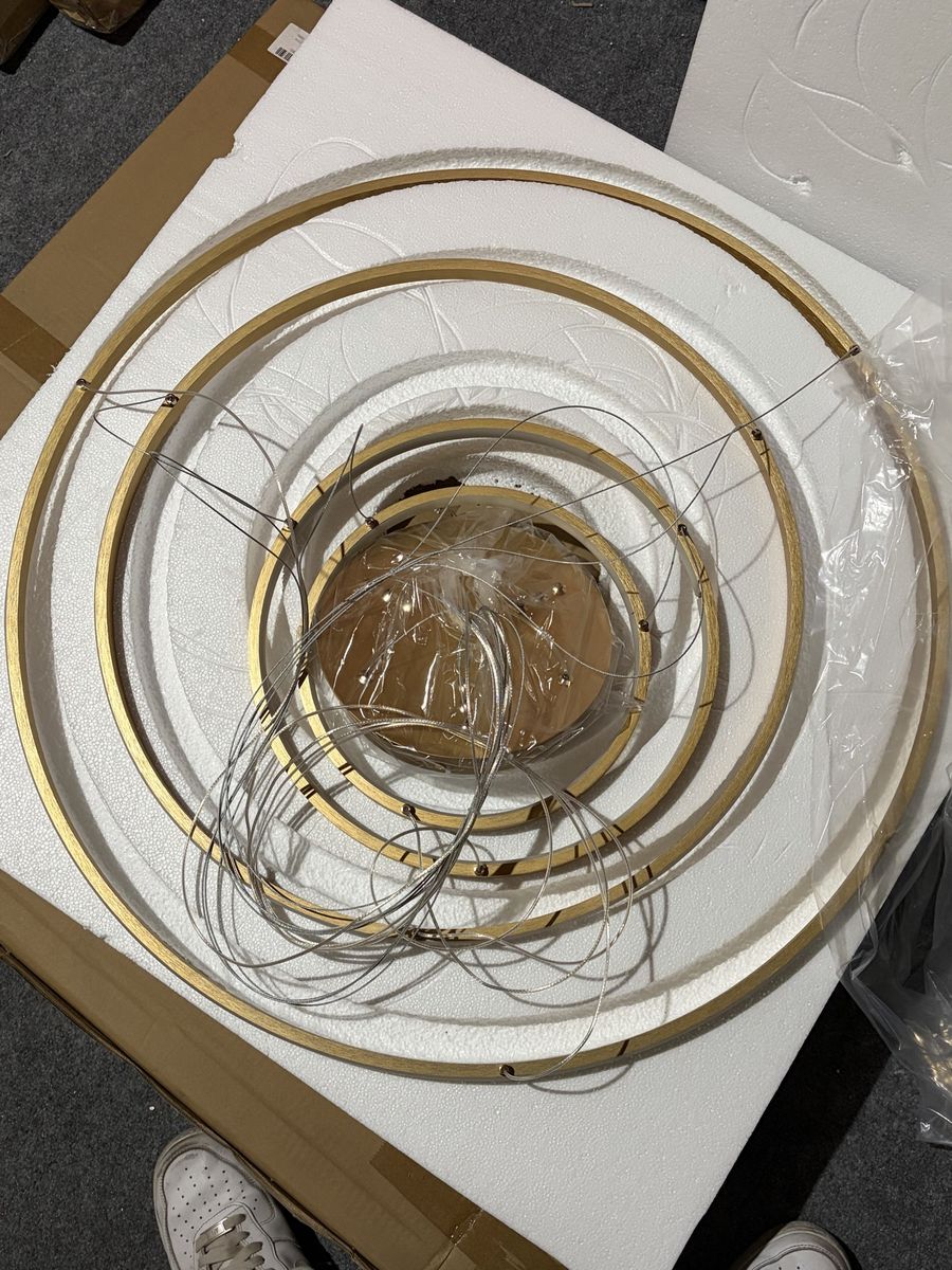 Gold Round Circle Pendant Light Chandelier