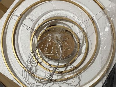Gold Round Circle Pendant Light Chandelier