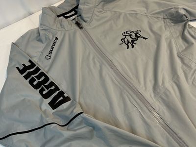 Utah State Aggie Golf Windbreaker Bull Logo Gray Lightweight Men's Large Sunice