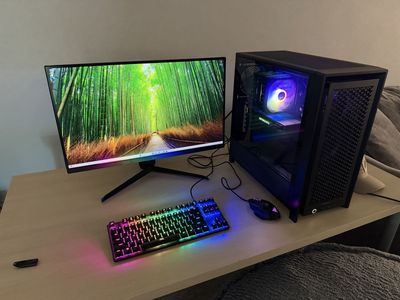 Gaming PC + 27” 1440p 144Hz Monitor + Keyboard + Mouse