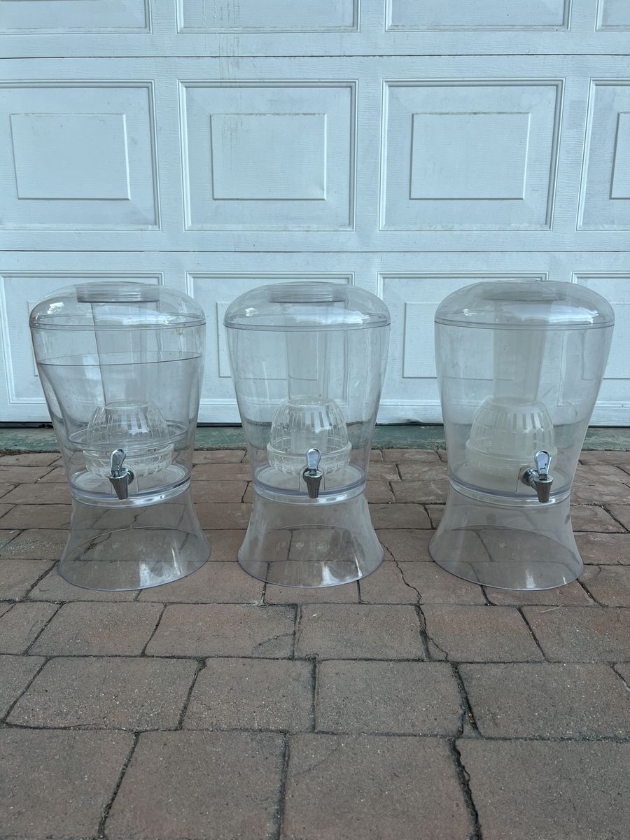 Three 3-Gallon Beverage Dispensers
