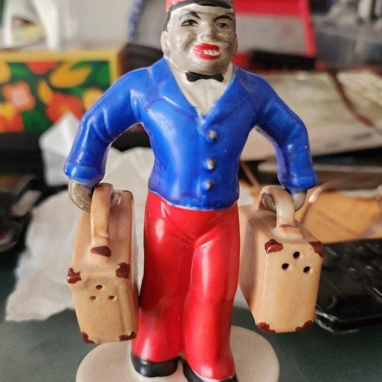 vintage bell boy salt and pepper set