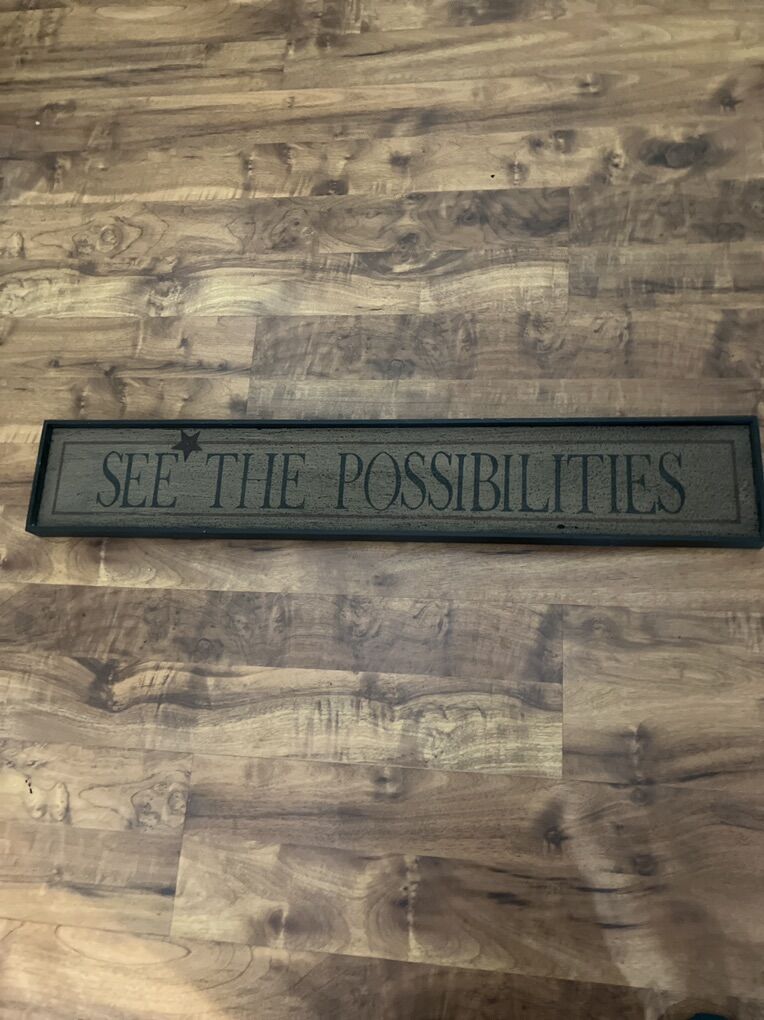 Wooden See The Possibilites Wall Hanging