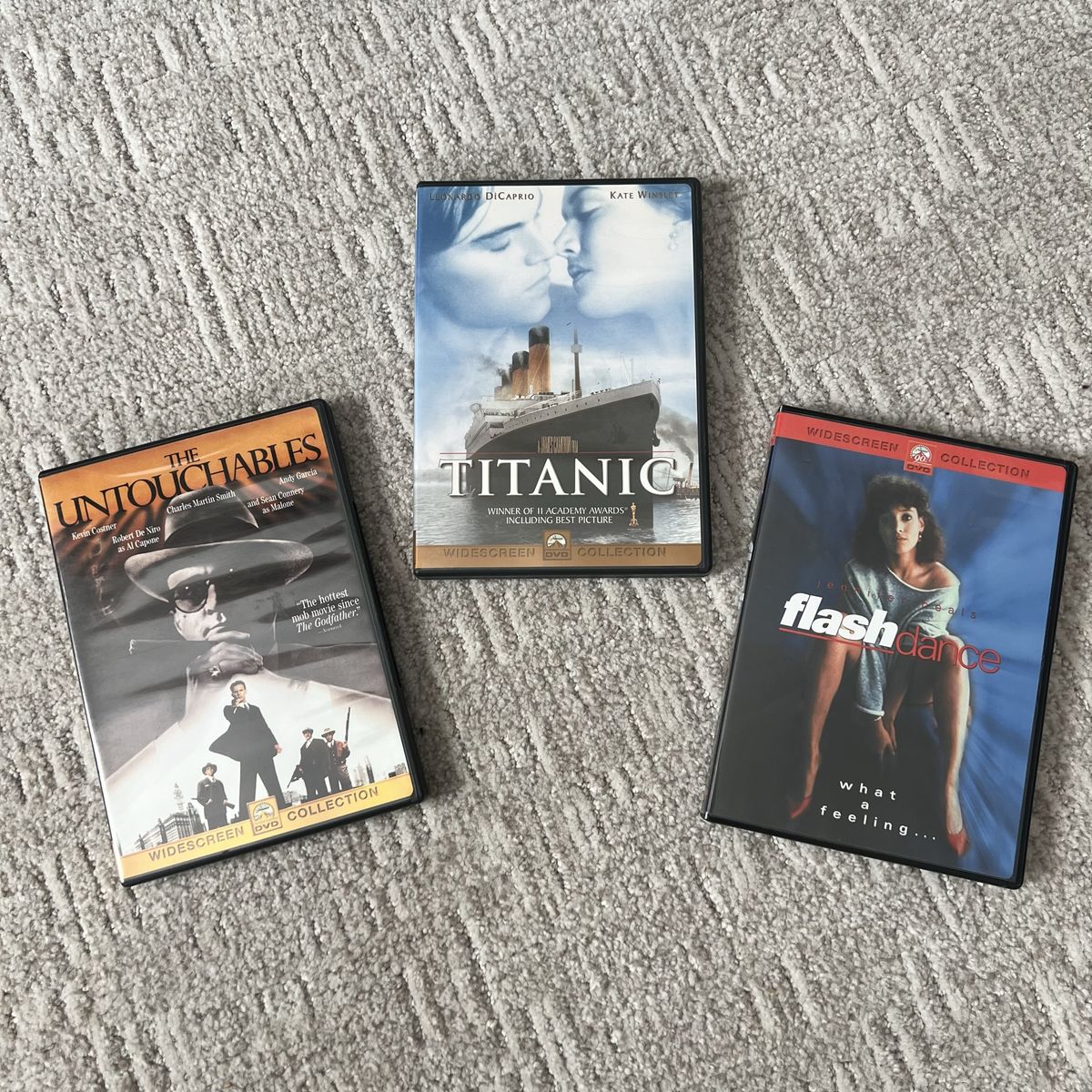 Titanic, Untouchables,and  Flashdance