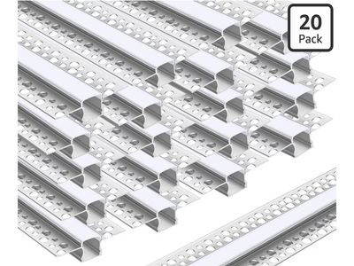 Glooglitter 20 pack 6.6ft LED Channel for Drywall