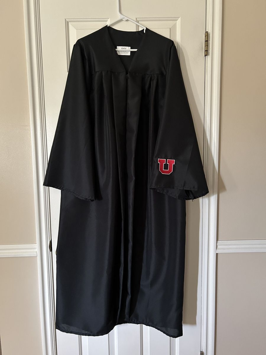 University of Utah graduation cap and gown