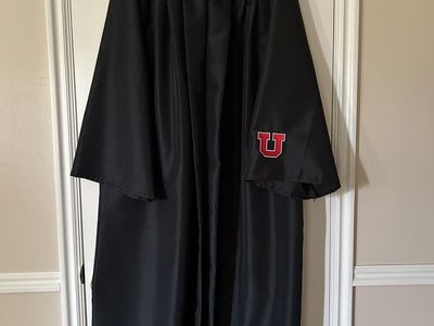 University of Utah graduation cap and gown