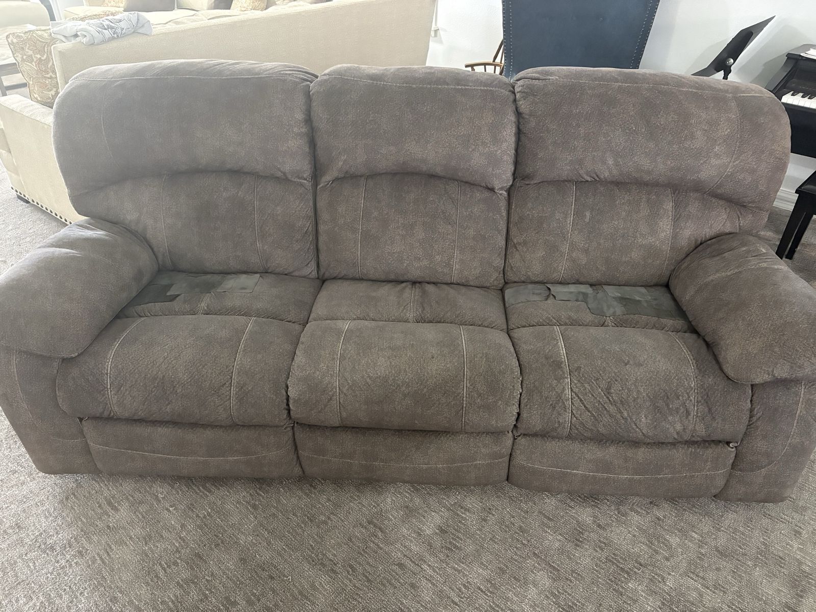 Couch with recliners