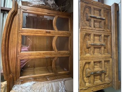 Vintage Buffet + Curio Hutch – Family Heirloom, Solid Wood, Cherished and well loved