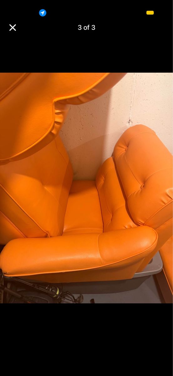 Japanese couches bright orange