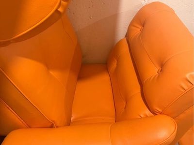 Japanese couches bright orange