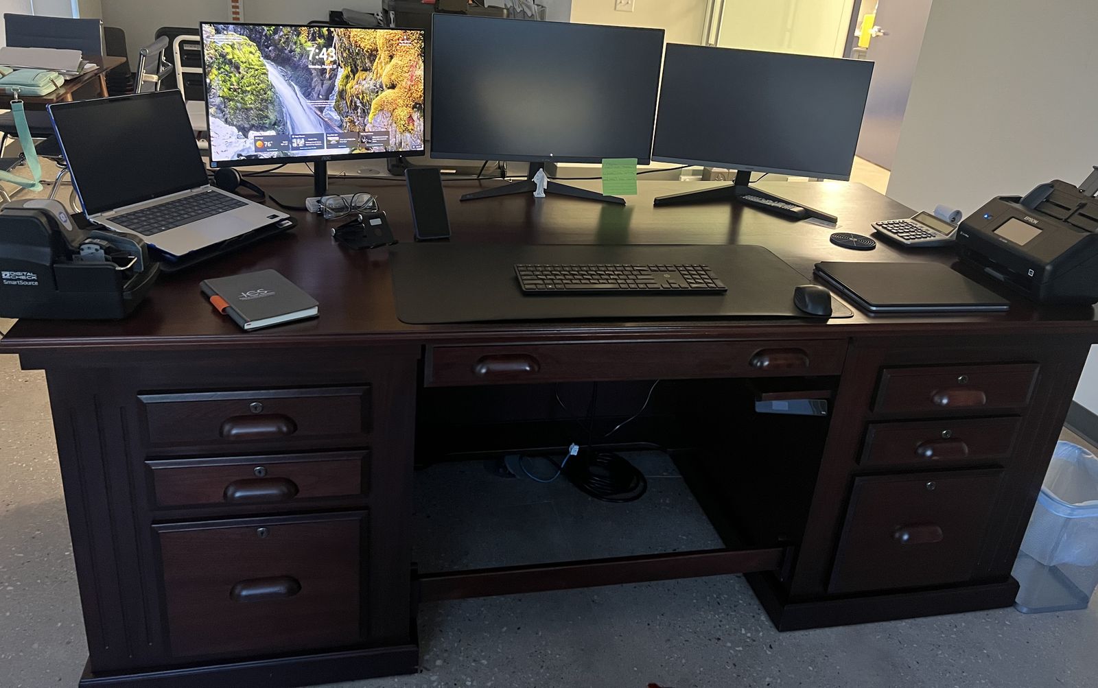 Amish Solid Mahogany Stand-Up Desk