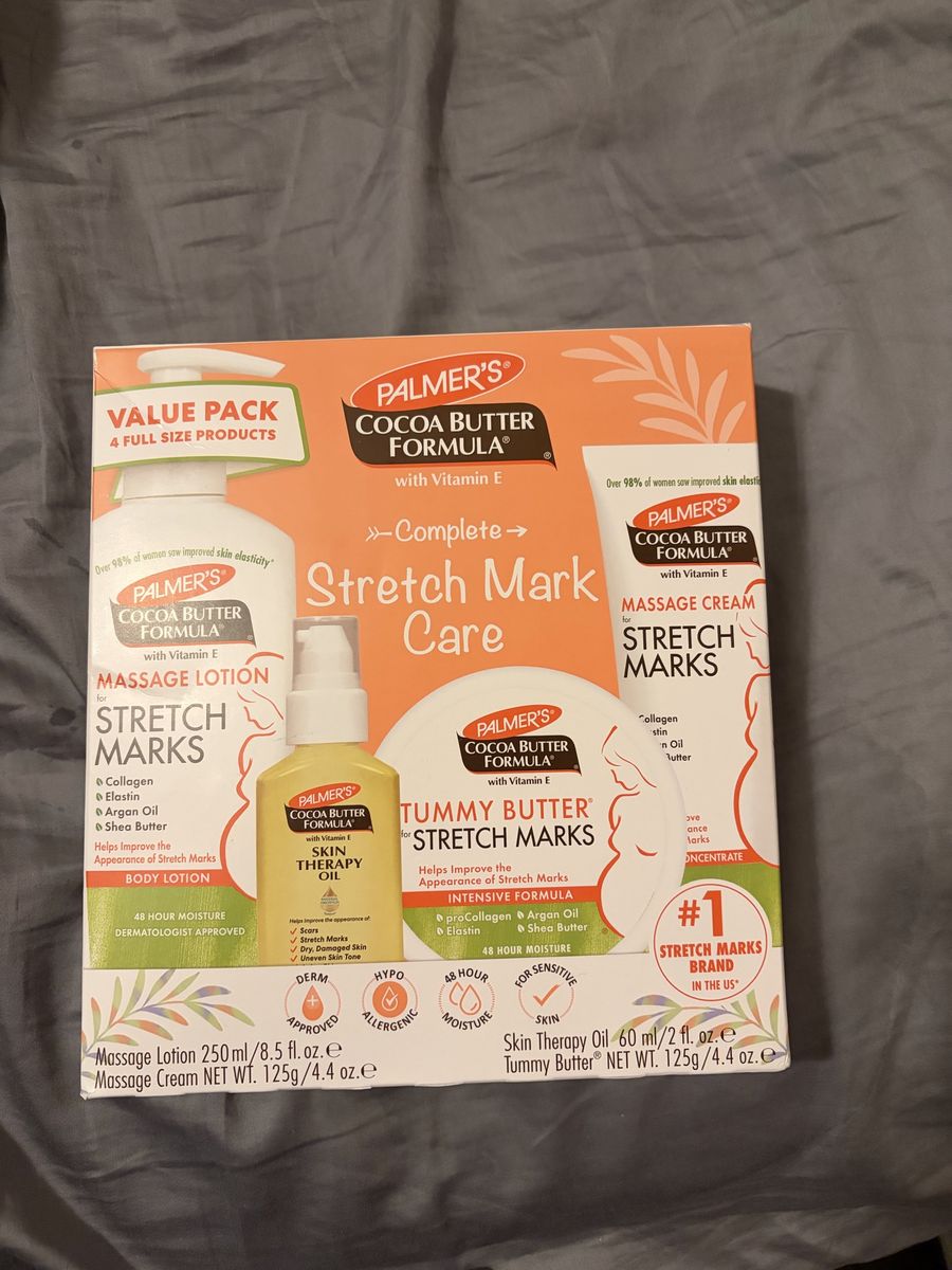 Palmer's Cocoa Butter Formula Complete Stretch Mark Care Value Pack - 4 Full Size Products with Vitamin E