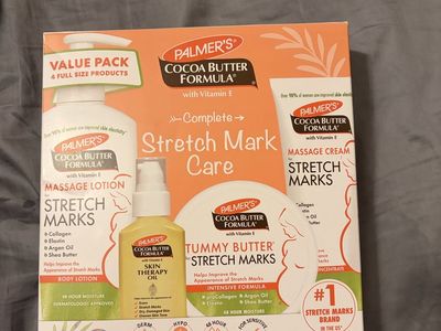 Palmer's Cocoa Butter Formula Complete Stretch Mark Care Value Pack - 4 Full Size Products with Vitamin E