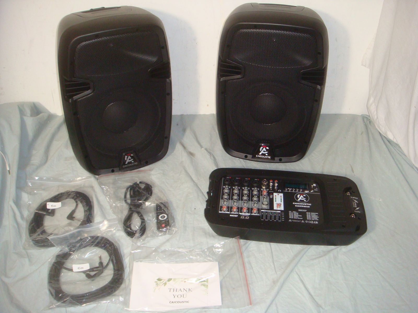 CAICOUSTIC CAIPPS210 8 CHANNEL 2X10" PORTABLE PA SYSTEM WITH BLUETOOTH & EFFECTS