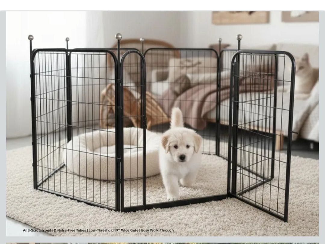 NEW Dog Playpen Indoor/Outdoor 6 panel