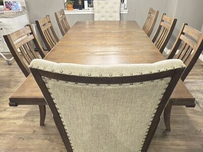 Premium Ashley Furniture Extendable Dining Set 6-8