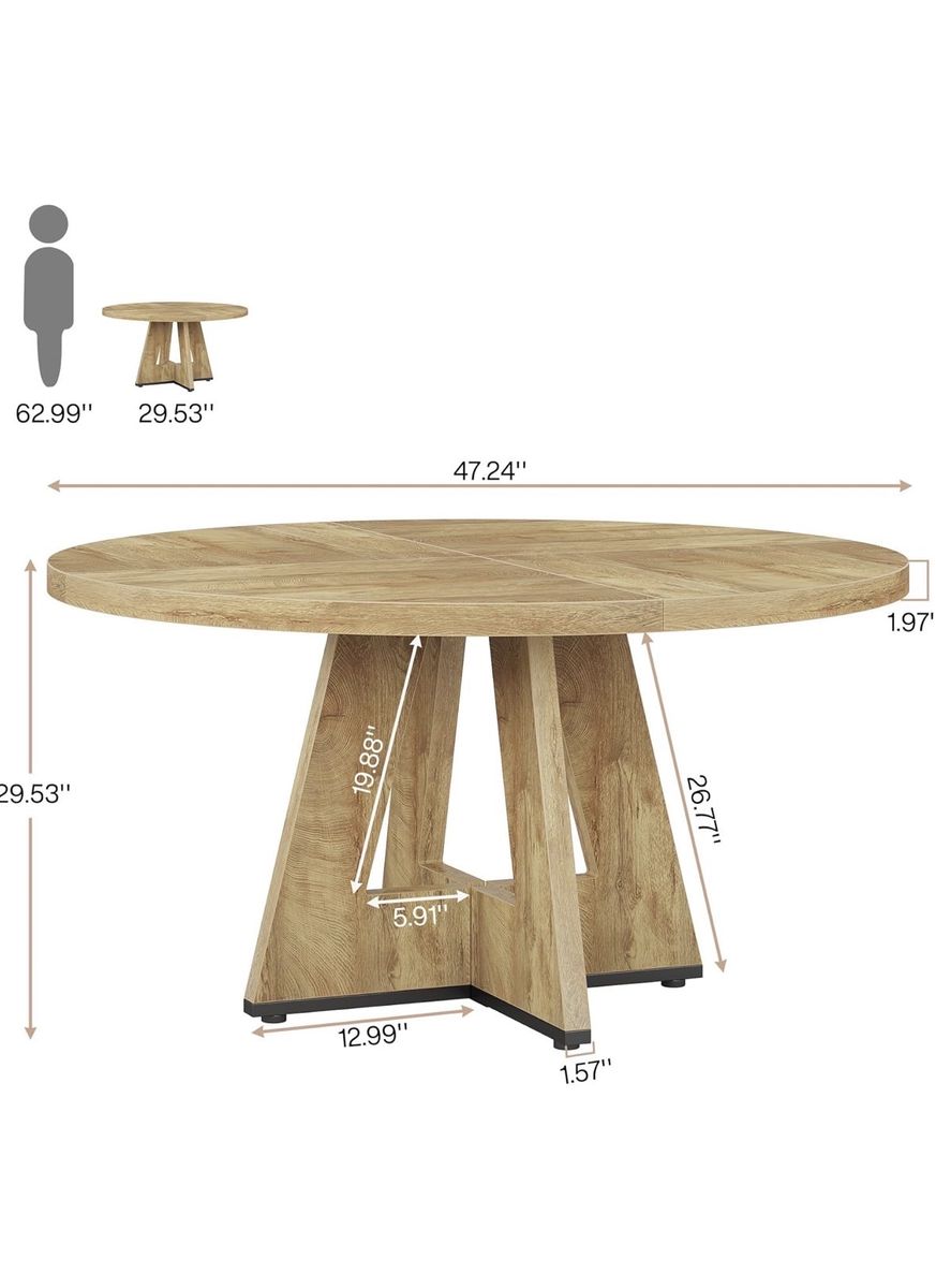 New round dining table