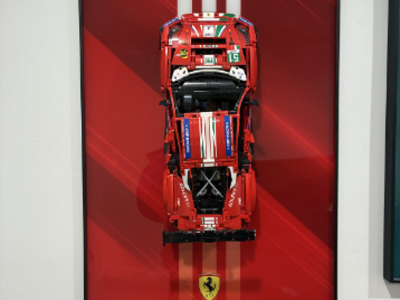 Lego Technic Ferrari 488 GTE with Acrylic Wall Mount