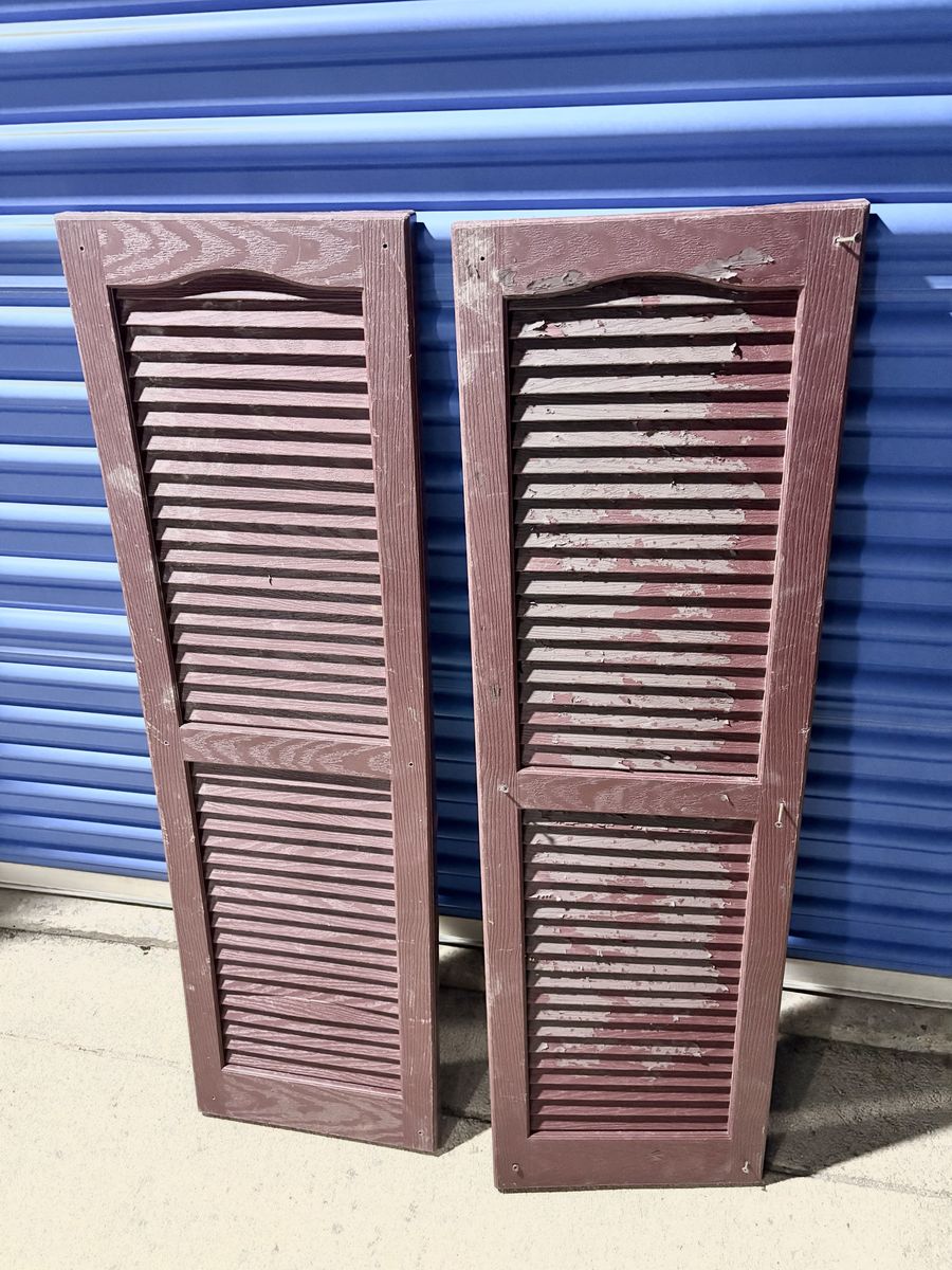 Pair Of 14x47 Maroon Exterior Shutters