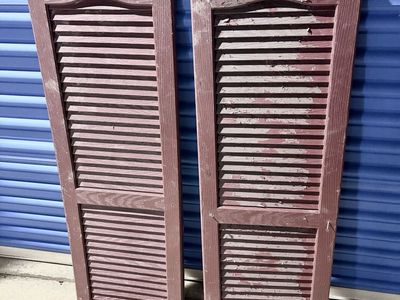 Pair Of 14x47 Maroon Exterior Shutters